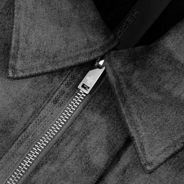 Куртка Fade Spray-Painted Assymetrical Denim серая - фото 4