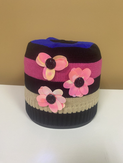 Шапочка вязаная из хлопка без подкладки, размер 52