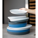 Тарелка connect, organic, D20,5 см, темно-серая