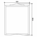Зеркало Kerasan Retro 734530 bi mat 92 белое
