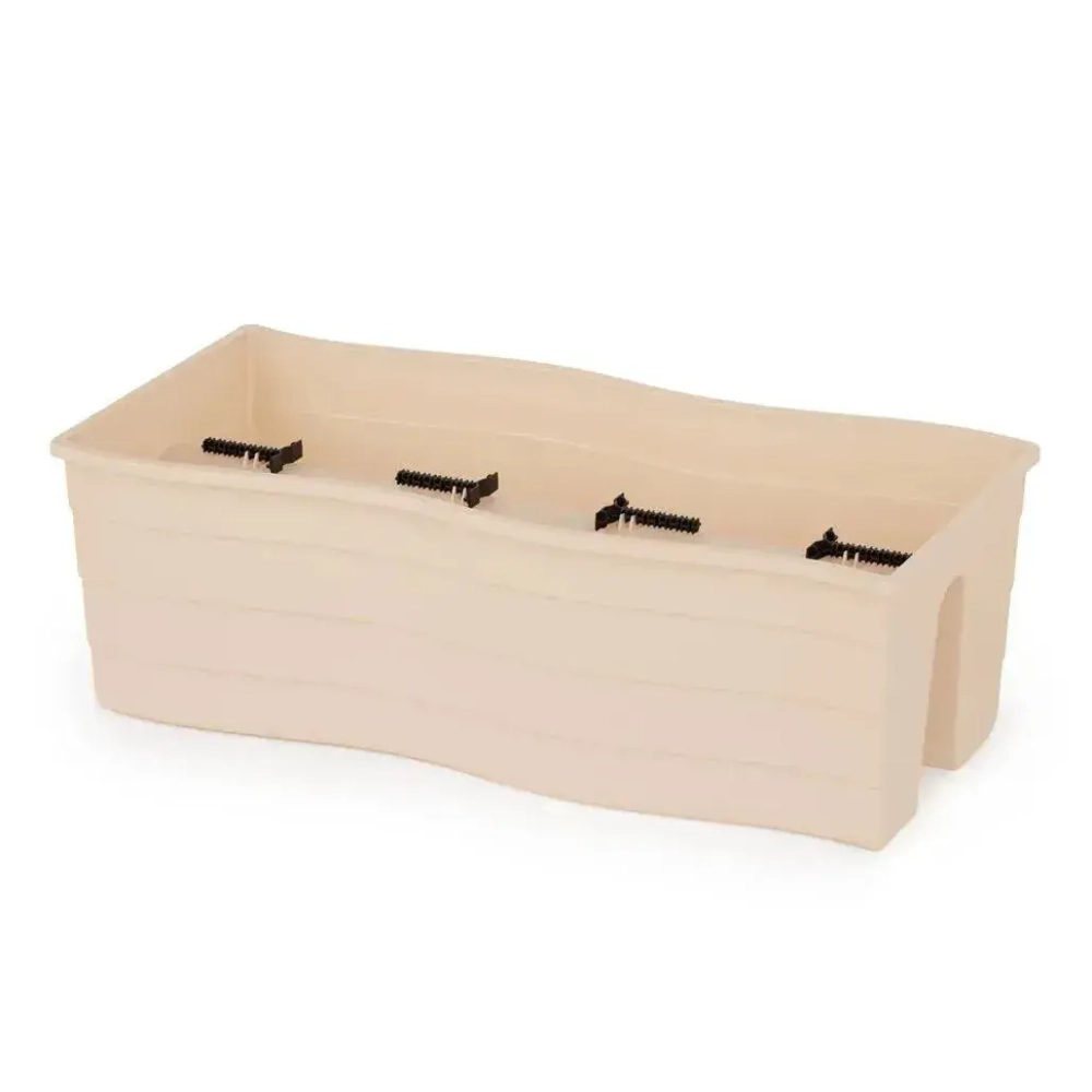 Кашпо на перила 585х200 большое (бежевый)