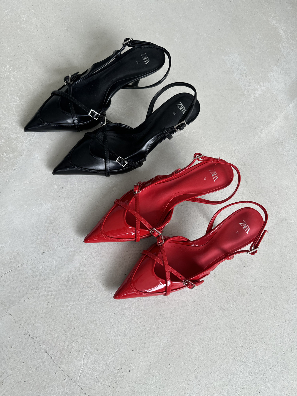 Туфли красные Zara