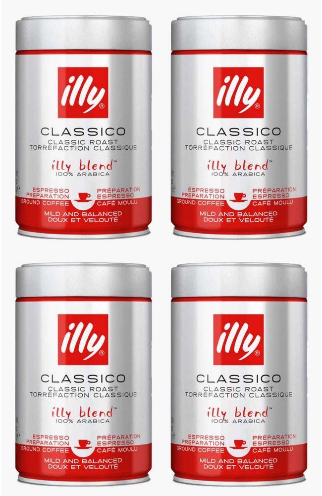 Кофе молотый ILLY Espresso средняя обжарка 250 г, 4 шт