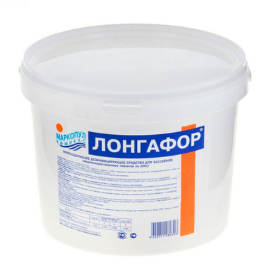 Лонгафор медленный хлор хлорные таблетки 200 г 5 кг