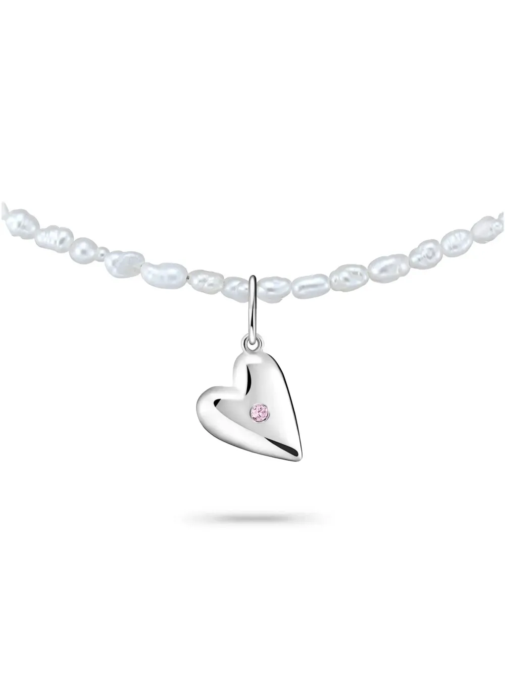 Двусторонняя подвеска Love с розовым фианитом