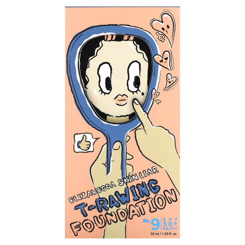 Elizavecca, Skin Liar, тональная основа T-Rawing, № 9, SPF 50+ PA +++, 50 мл (1,69 жидк. унц.)