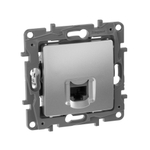 Розетка компьютерная RJ45 категория 6 UTP алюминий ETIKA Legrand