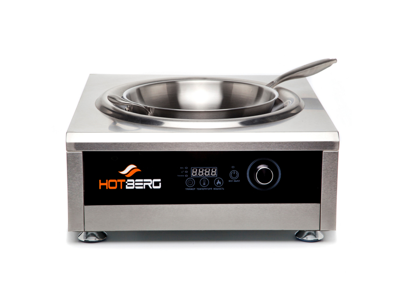 Вок индукционная плита Hotberg DB5000BW, 5 кВт. (40 см. ) Без импульсная