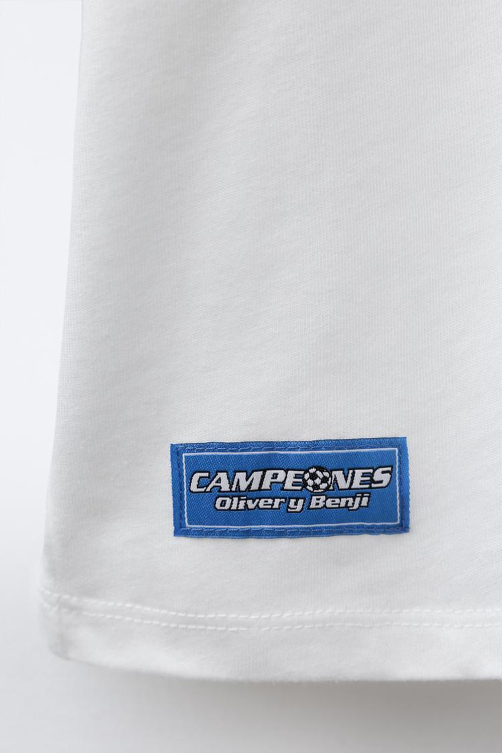ZARA ФУТБОЛКА С БОКОВЫМИ ПОЛОСАМИ OLIVER Y BENJI © CAMPEONES, БЕЛЫЙ