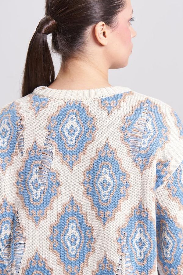 Свитер История молочный - фото 4