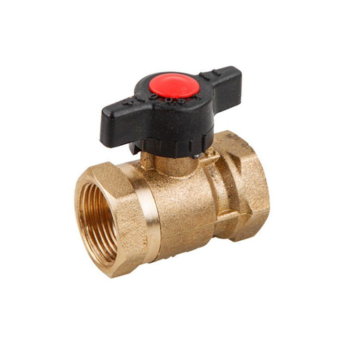 Кран шаровой латунный КРДШ Ду 15 PN 10 муфта-муфта, для 2-трубной системы