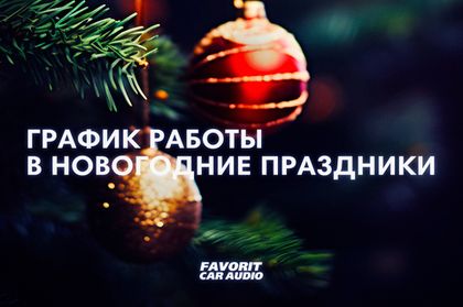 Новый год 2024 в FAVORIT CAR AUDIO. График работы в новогодние праздники.