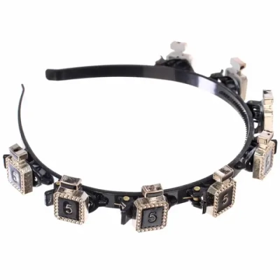 Ободок для волос «ФАНТЭН», аромат Парижа, цвет чёрный, 1.5см (Стикер на вложение 12шт)