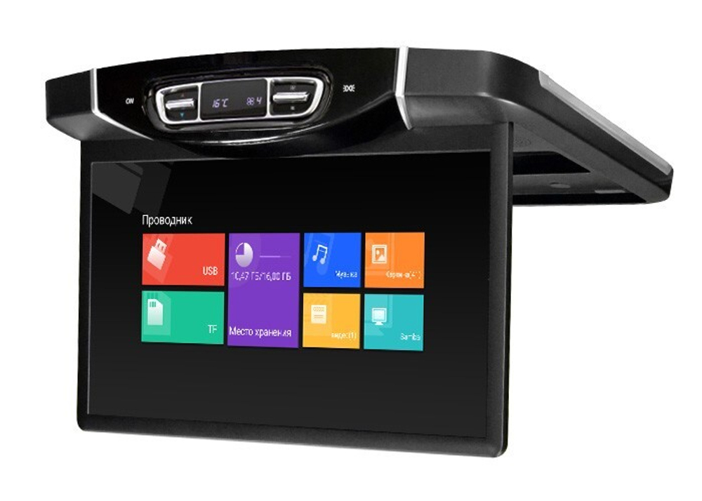 Монитор потолочный моторизированный для Mersedes-Benz V класс - ERGO ER15AMS-AUTO с экраном 15.6” (1920х1080 FullHD, Android, 3+32Gb) черн