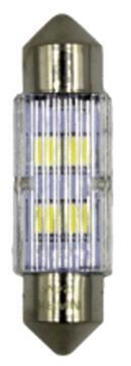 Лампа светодиодная 24V 10W салонный 36 мм белый 4 SMD Silver 2 шт. блистер Маяк