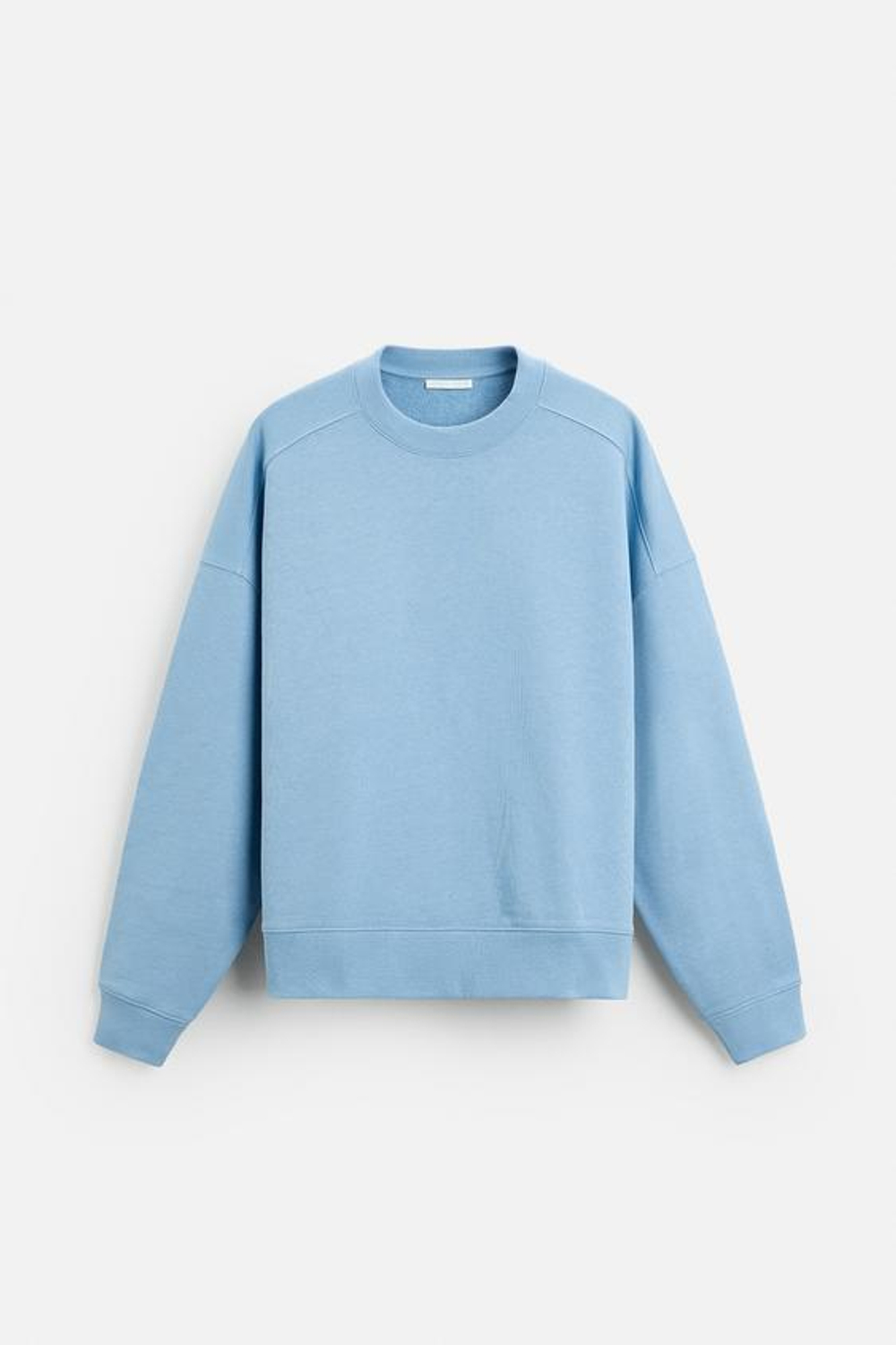 ZARA ТОЛСТОВКА СВОБОДНОГО КРОЯ С КРУГЛЫМ ВЫРЕЗОМ, ГОЛУБОЙ