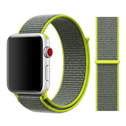 Спортивный ремешок из плетеного нейлона для часов Apple Watch 38 и 40мм, желтый цвет (flash)