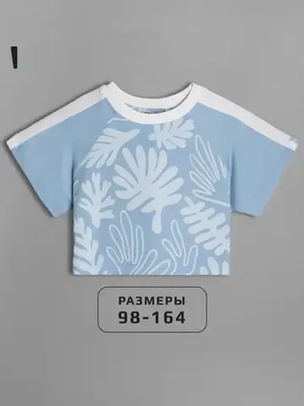 Укороченная футболка для девочки