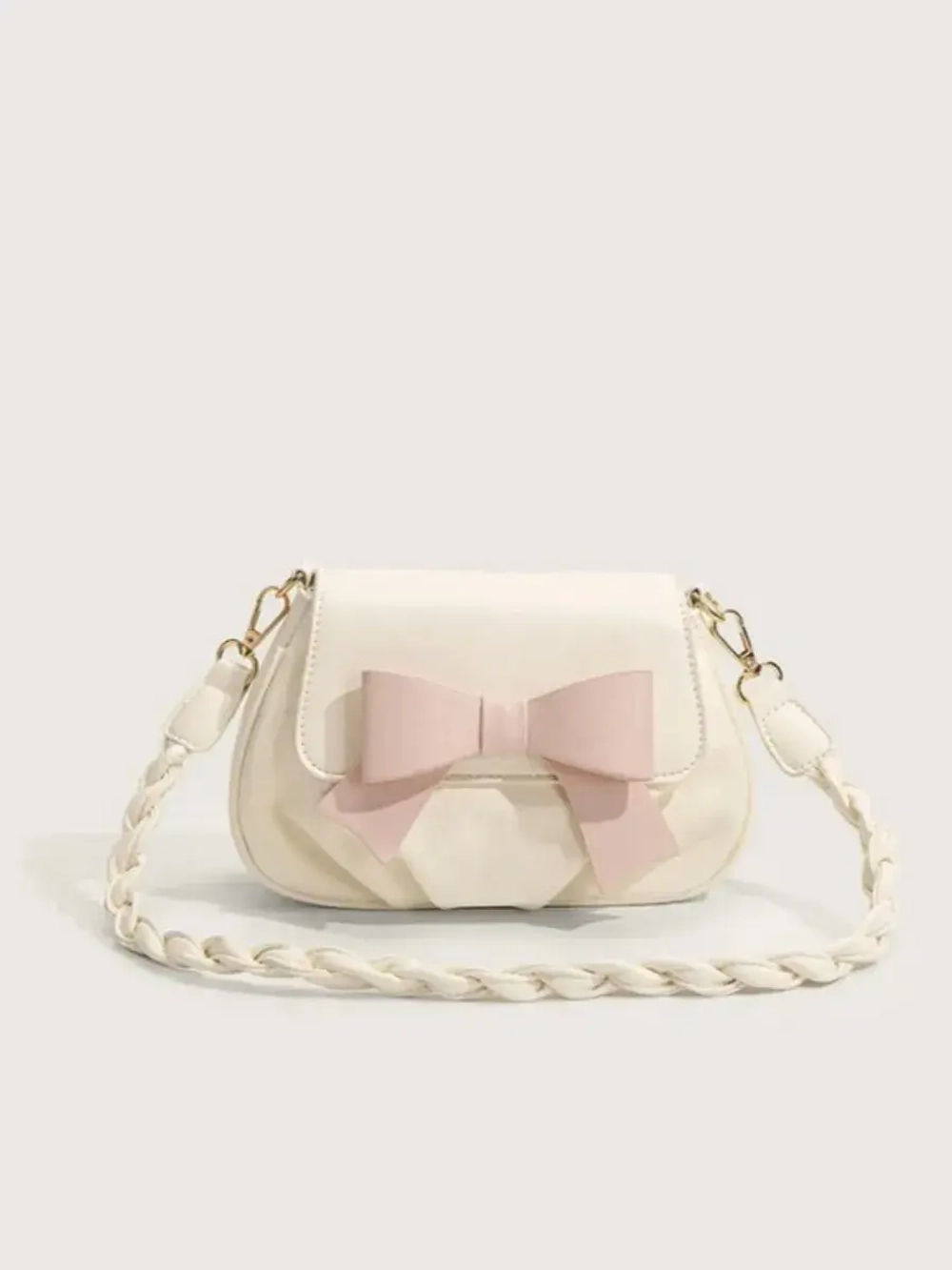 Сумка через плечо багет y2k с бантиком