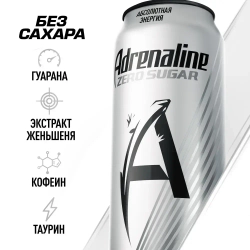 Энергетический напиток Adrenaline Rush Silver Energy без сахара, 449 мл