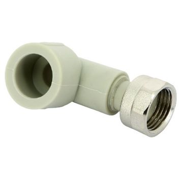 Угол с накидной гайкой FV Plast ВР 20х1/2" «плоское уплотнение c прокладкой» для ХВ (227020)