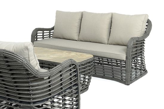 "Ницца" лаунж-зона из искусственного ротанга, цвет бронзовый