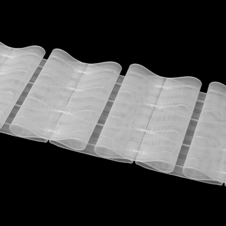 Шторная лента Oz-Is арт. 4468 МР SOFT много-карманная, бантовые складки, коэф сборки 1:3,0, цвет прозрачный (ширина 100 mm)