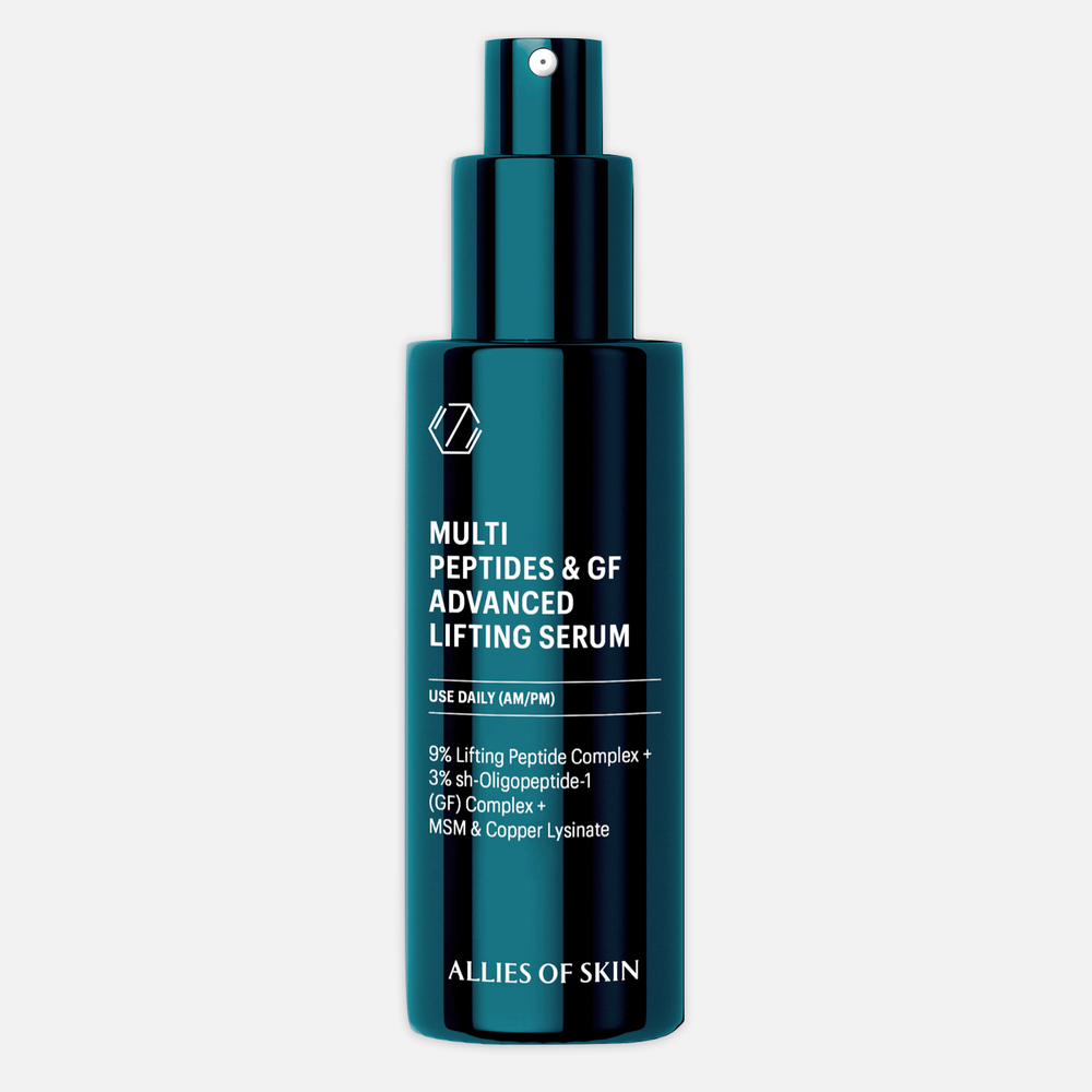 ALLIES OF SKIN Multi Peptides & GF Advanced Lifting Serum Разглаживающая мультипептидная сыворотка с фактором роста, 50 мл