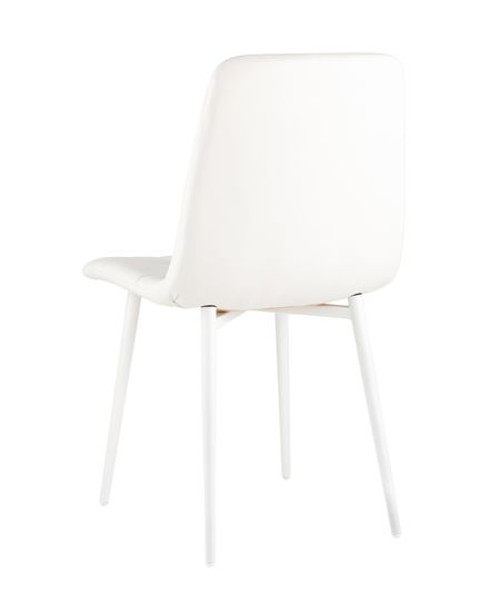 Стул Одди экокожа белый белые ножки