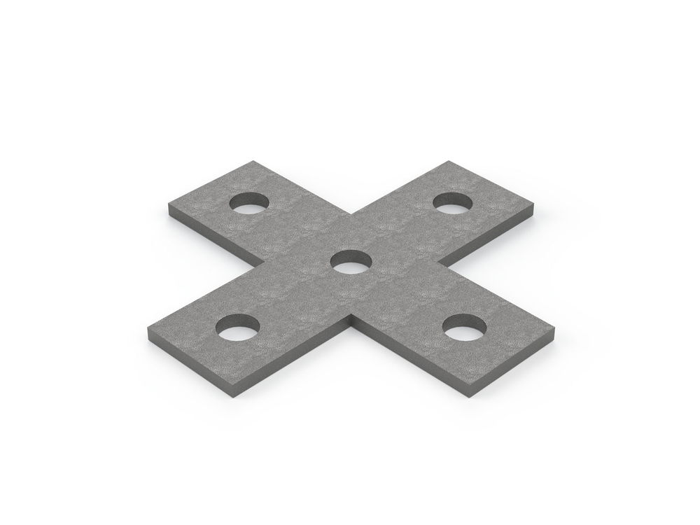 ТМС Пластина Х-образная, 5 отверстий (оцинк.)
