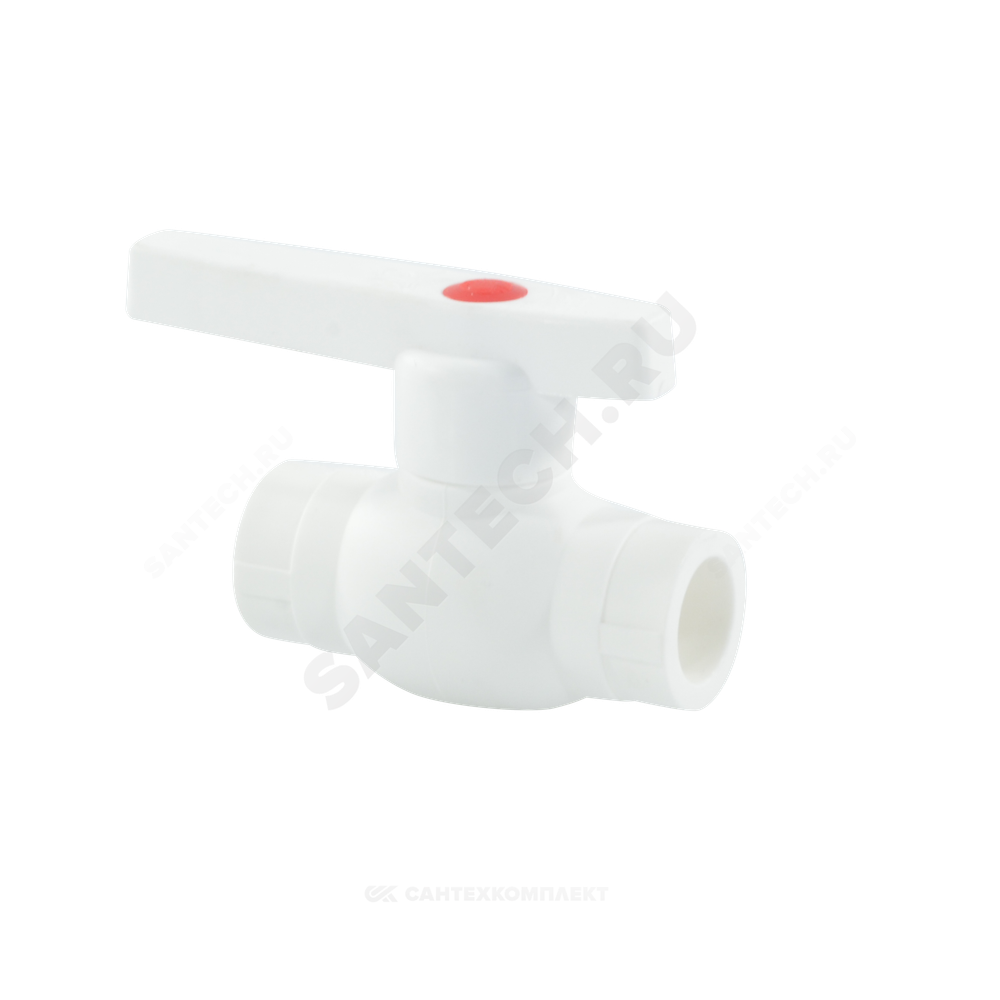 Кран шаровой PP-R белый Дн 32 внутренняя пайка OPTIMA VALFEX VALF 10145032