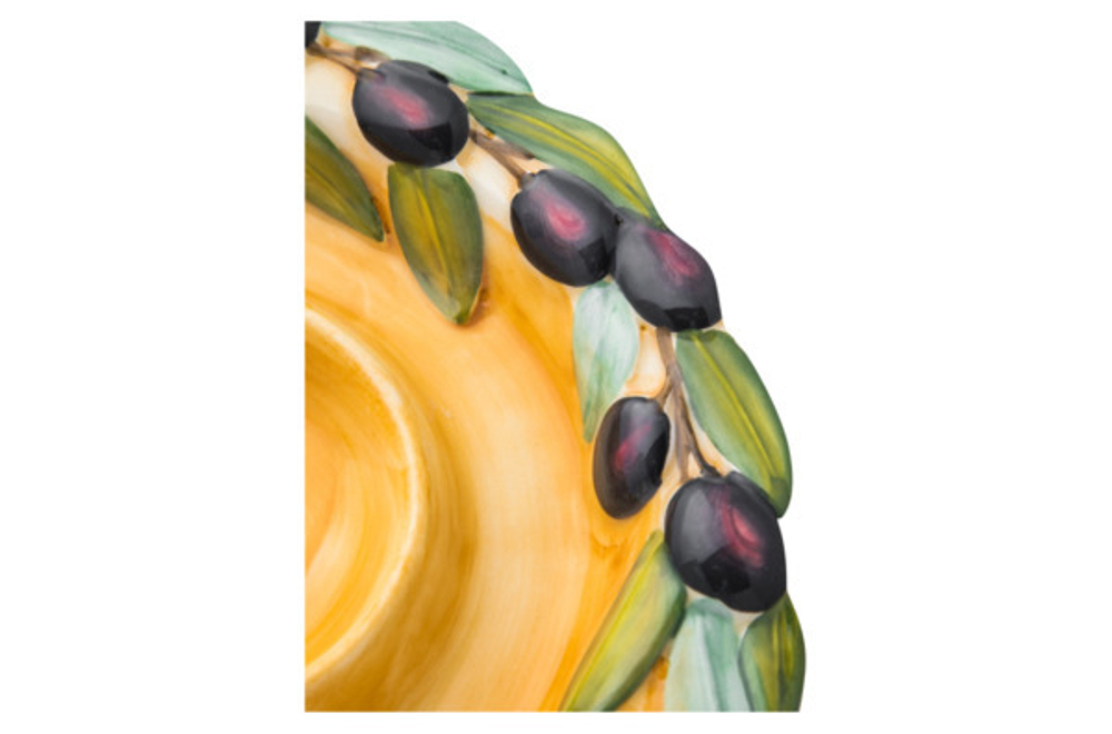 Блюдо для оливок 24см Edelweiss Оливки желтое