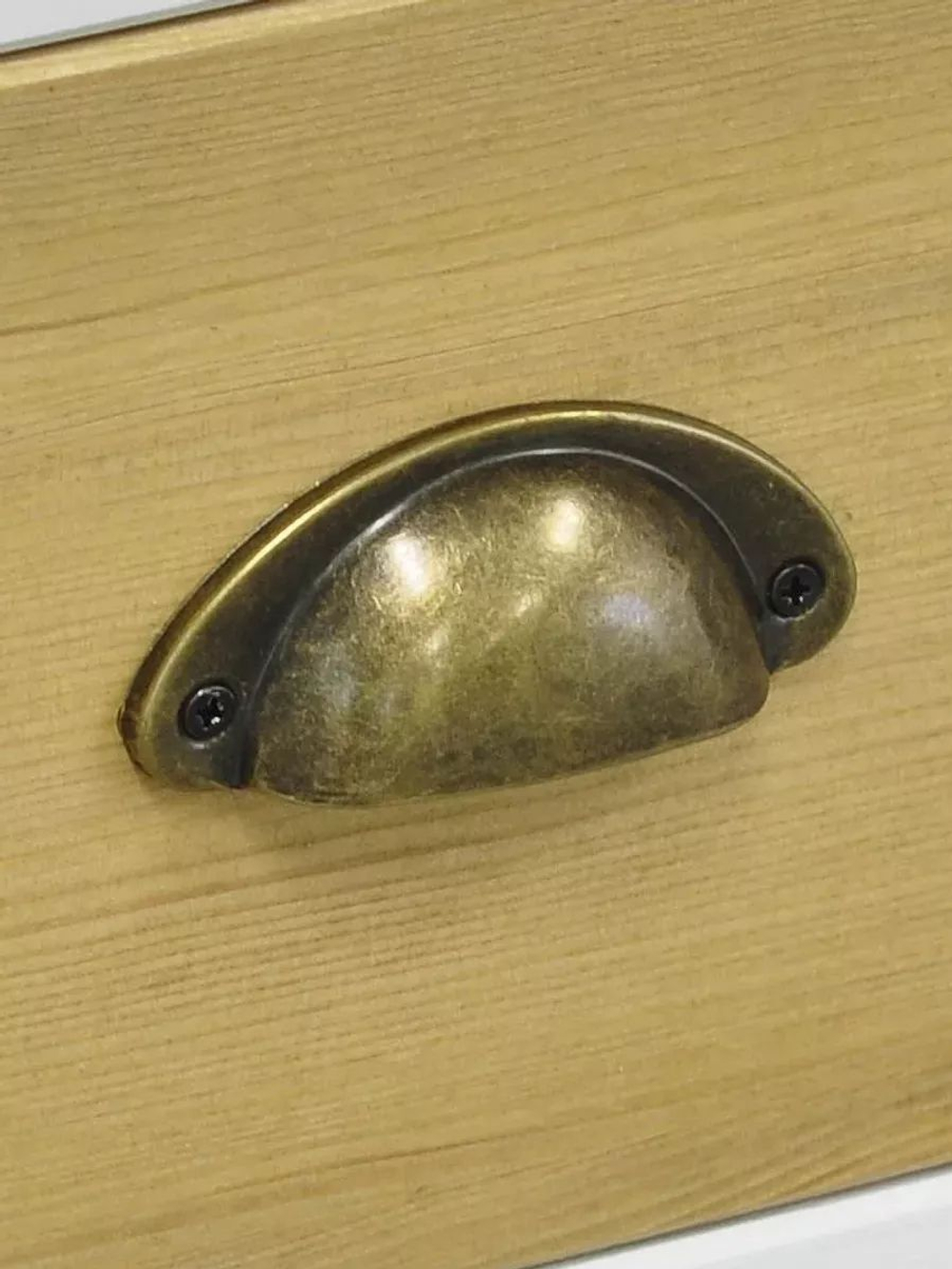 Комод деревянный Тэа 95х38х84 см с ящиками и полкой из массива сосны, 6 ящиков / белый, бейц