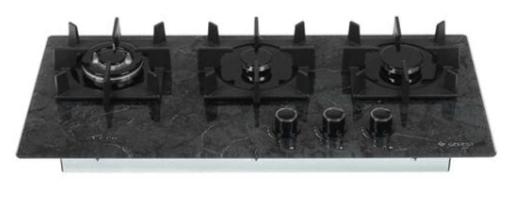 Поверхность варочная  Гефест СН 2150-01 К93 (черный мрамор, газ/к, 75*50)