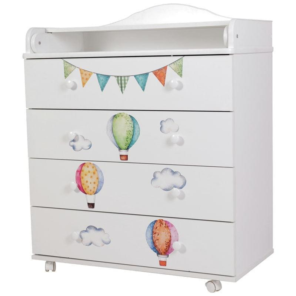 Комод "Фортуна" 4 ящ (арт. 46) ЛДСП 800/4 "Воздушные Шары"