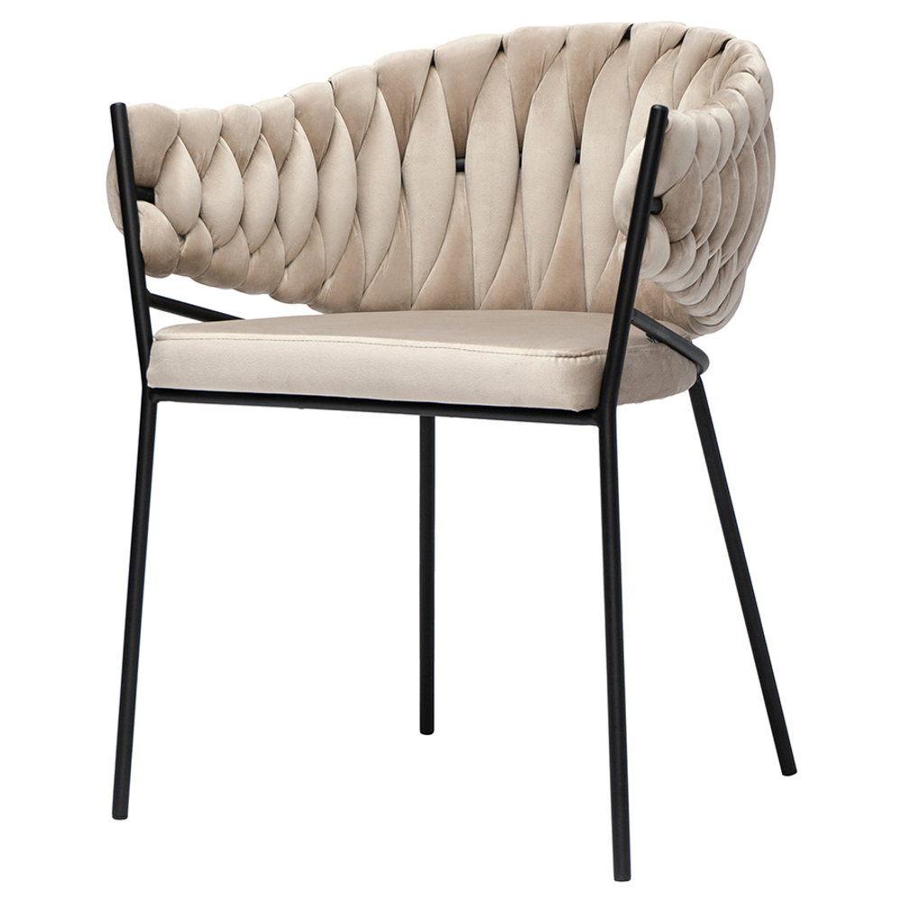 Кресло Bergenson Bjorn Lind, велюр, бежевое