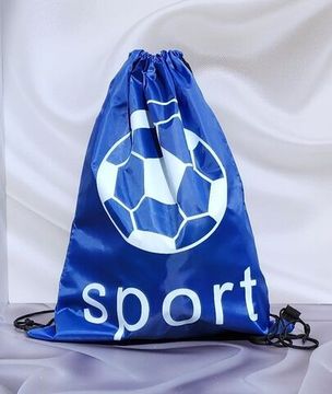 Мешок- рюкзак полиэстр Футбол, васильковый