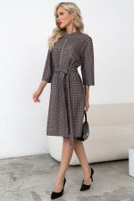 Платье Милана (бежевый/серый) Р11-1248/3 Nikol