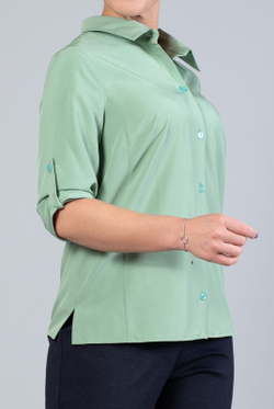 Блузка женская 2330ЮП, шалфей #86Ш092330ЮП