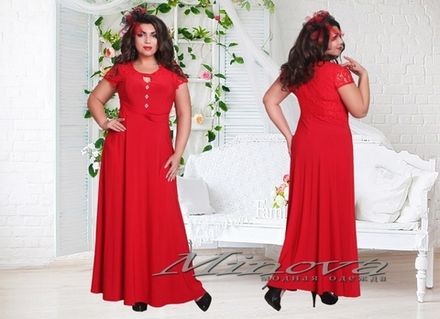 Платье 00127-красный Minova