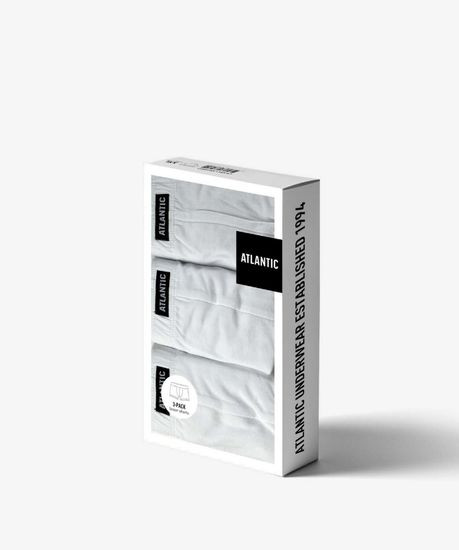 Трусы мужские боксеры (3 шт) Atlantic 3BMH-007 белые