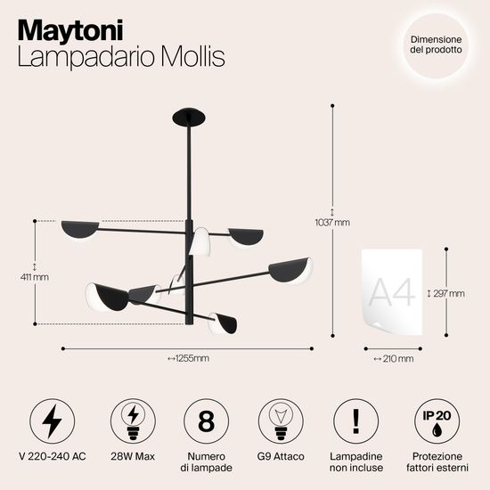 Люстра Maytoni MOD126PL-08B