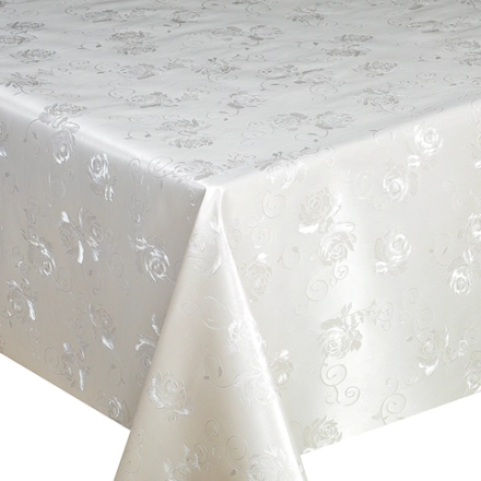 Клеенка Афина 140см белый, ПВХ