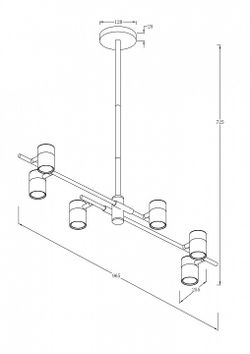 Люстра на штанге Freya Enzo FR5201PL-06B