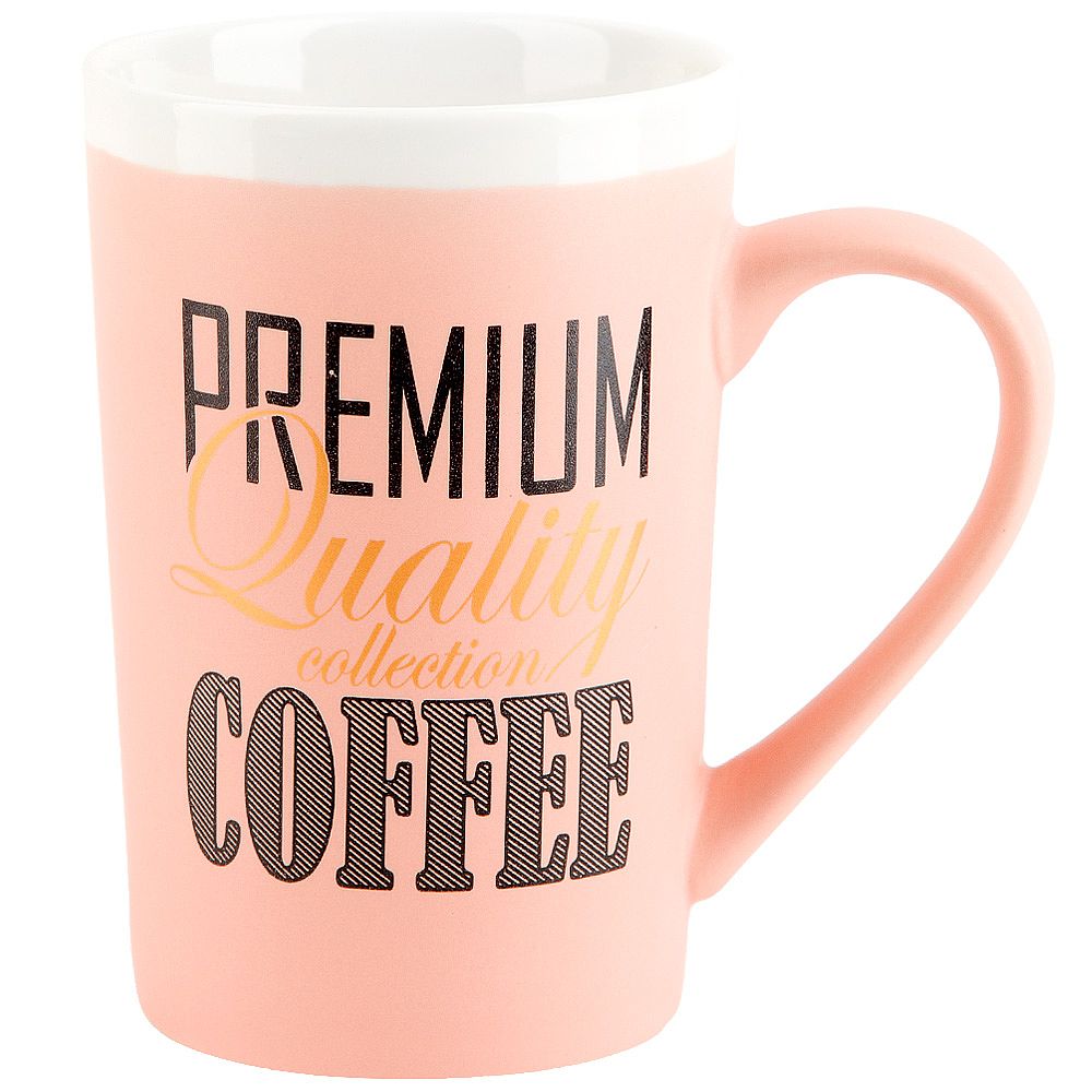 Кружка фарфоровая "Natural Coffee" v=400мл. (4вида) (min12) (транспортная упаковка)