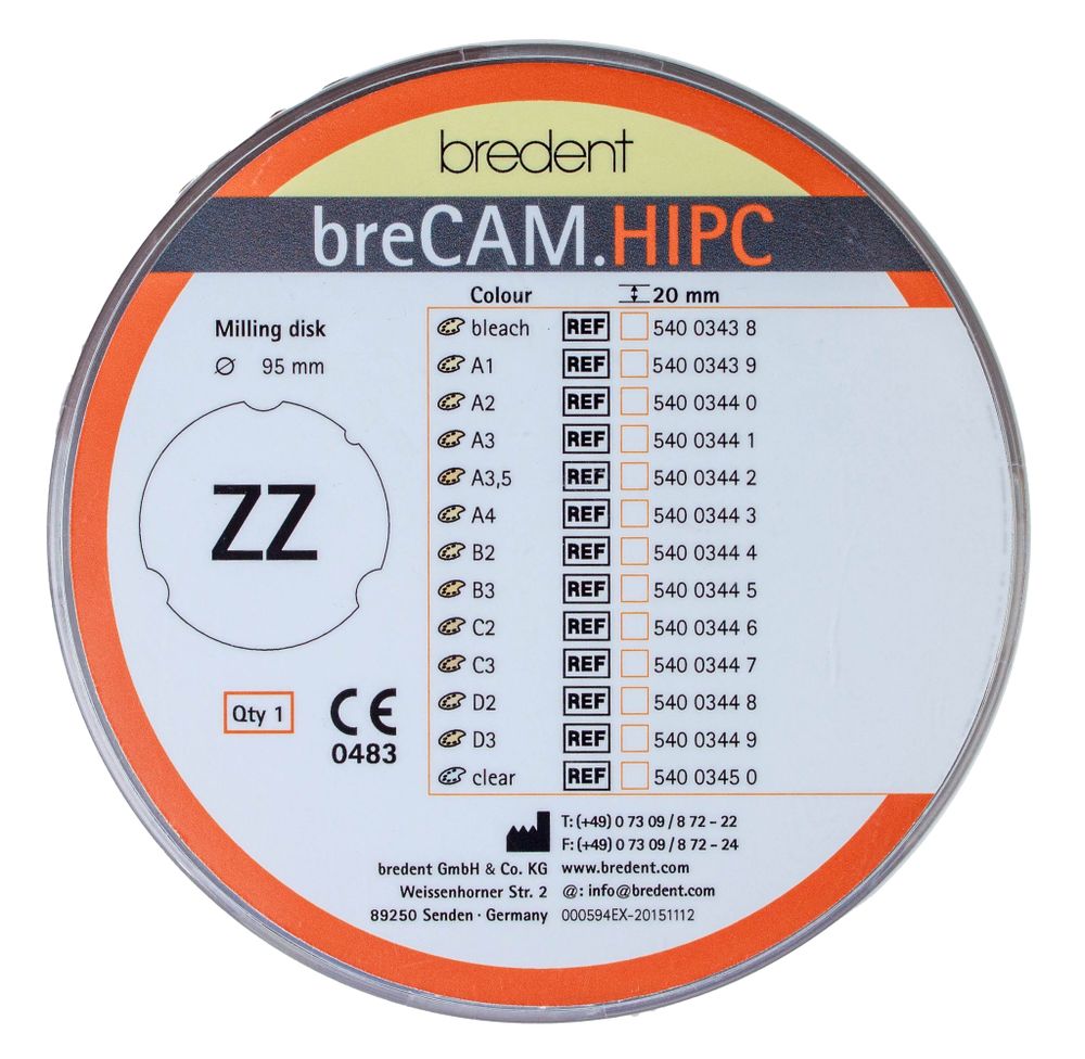 Диск композитный breCAM HiPC (ХИПС) ZZ
