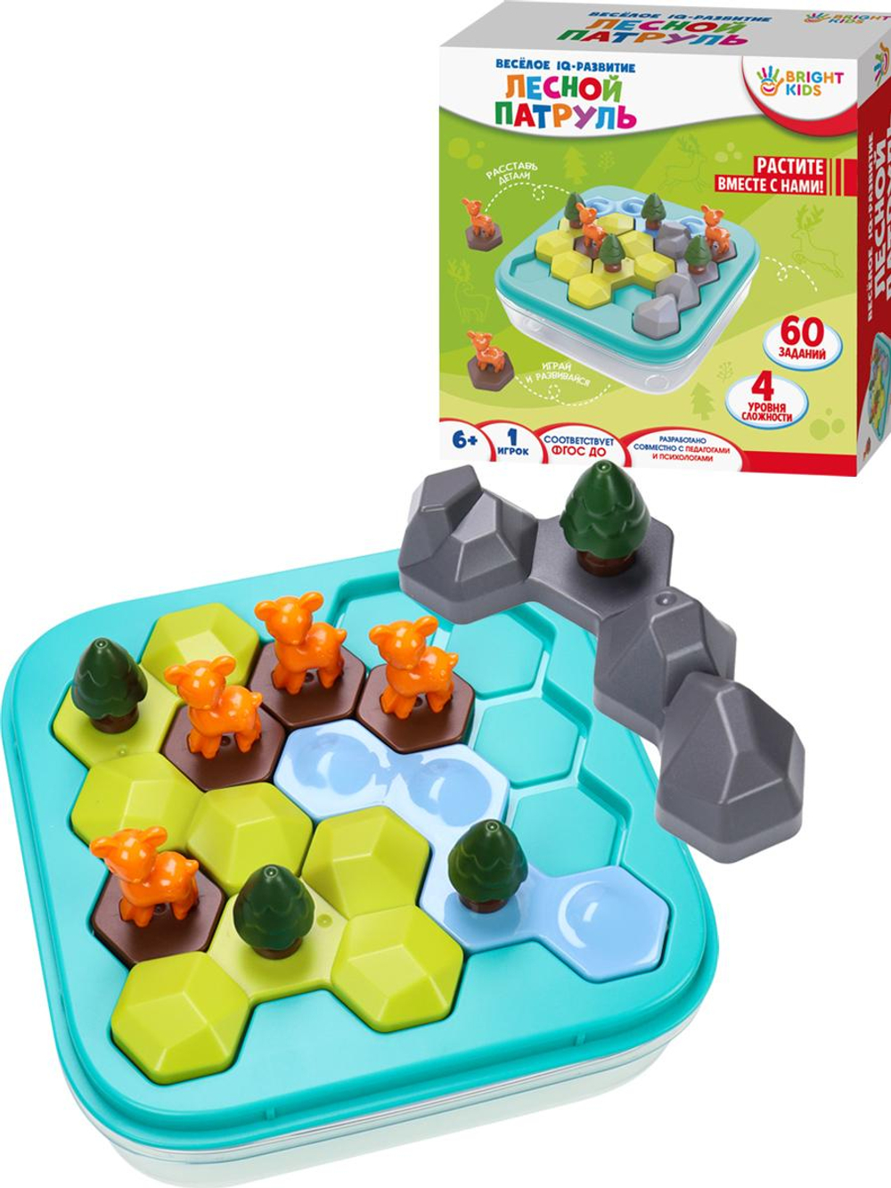 Головоломка Веселое IQ-развитие "Лесной патруль" 4ур. сложности,60 заданий (Арт.И-7831)