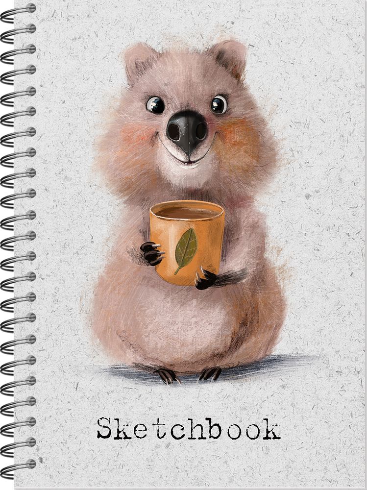 Блокнот для зарисовок SKETCHBOOK А5 с жесткой ламинированной обложкой 60л. КУОКА КОФЕМАН