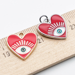 Подвеска Сердце Глаз, цвет золото, размер 17*17 мм, цена за 1 шт