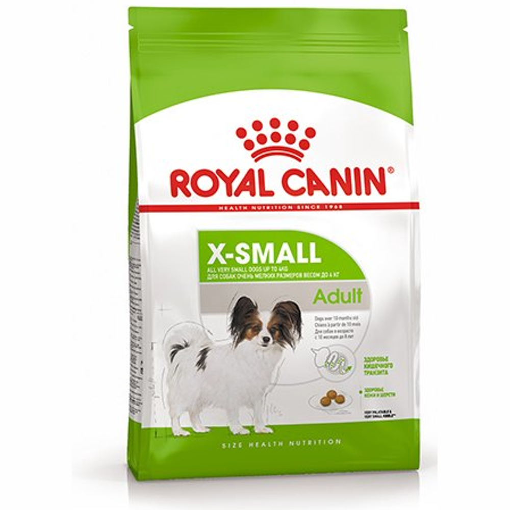 Royal canin x-small adult 1,5 кг сухой корм для собак миниатюрных размеров от 10 месяцев до 8 лет 1х6
